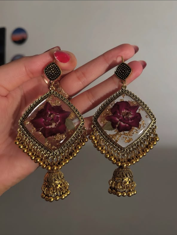 Rose Bloom Diamond Jhumkay