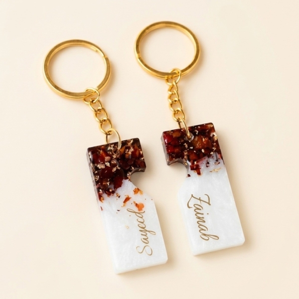 Custom Name Resin Keychain