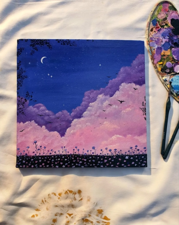 Twilight Cloud Landscape Painting